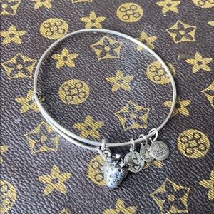 Alex and Ani silver strawberry bracelet